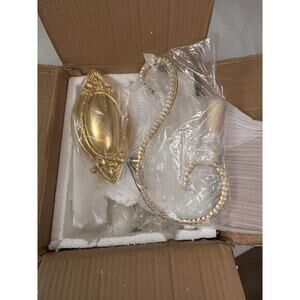 European Vintage Crystal Candelabra1/2 Light Wall Sconce Lamp